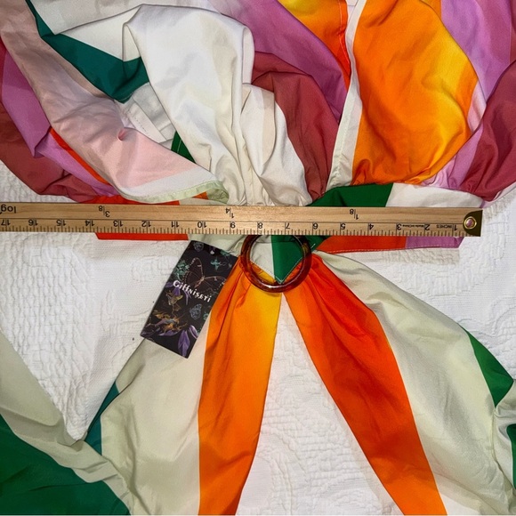 NWT Giffniseti Dress Gown Size Small Floor Length Maxi Multicolor NEW - Picture 12 of 13